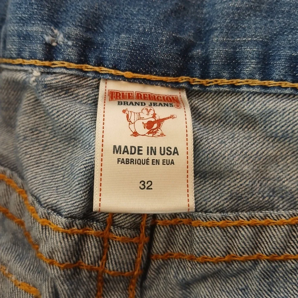 True Religion World Tour Jeans Men's 32 Blue Made in USA Denim Straight